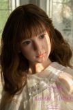 WAXDOLL Full silicone sex doll 142cm/4ft7 AA-cup # G50 head with Realistic body makeup