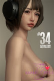 Sanhui 150cm/4ft9 B-cup #34 head AIO Seamless Neck Full Silicone Ultra Realistic Sex Doll