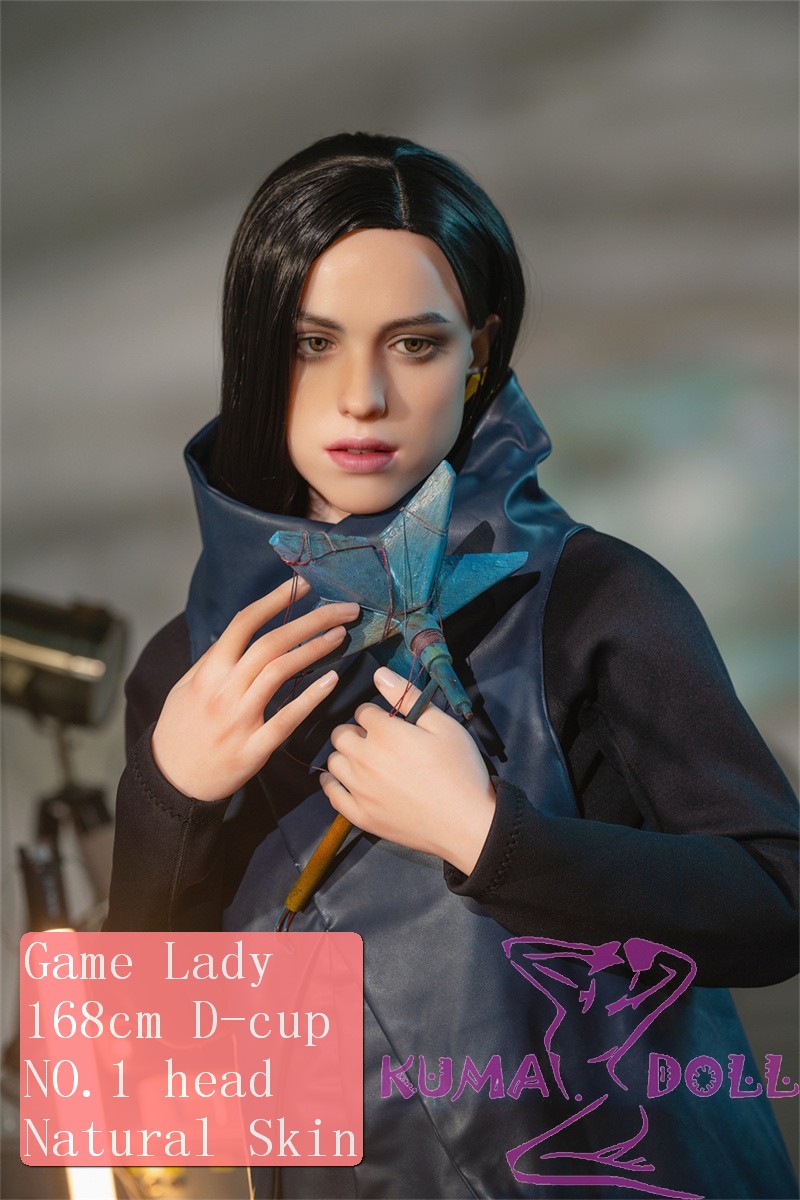 Game Lady Full silicone 168cm/5ft5 E-cup No.1-1 head with realistic makeup, eyebrows and eyelashes implanted