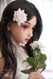 WM Doll TPE Material Sex Doll 156cm/5ft1 B-Cup Doll with Head #443 White One piece