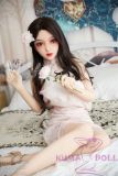 WM Doll TPE Material Sex Doll 156cm/5ft1 B-Cup Doll with Head #443 White One piece