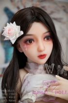 WM Doll TPE Material Sex Doll 156cm/5ft1 B-Cup Doll with Head #443 White One piece