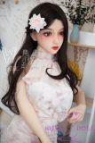 WM Doll TPE Material Sex Doll 156cm/5ft1 B-Cup Doll with Head #443 White One piece