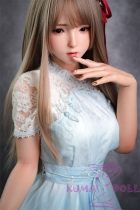 FUDOLL Sex Doll 150cm/4ft9 B-cup #14 head High-grade silicone head + TPE material body-Light blue dress