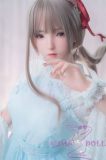 FUDOLL Sex Doll 150cm/4ft9 B-cup #14 head High-grade silicone head + TPE material body-Light blue dress
