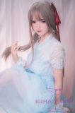 FUDOLL Sex Doll 150cm/4ft9 B-cup #14 head High-grade silicone head + TPE material body-Light blue dress