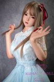 FUDOLL Sex Doll 150cm/4ft9 B-cup #14 head High-grade silicone head + TPE material body-Light blue dress