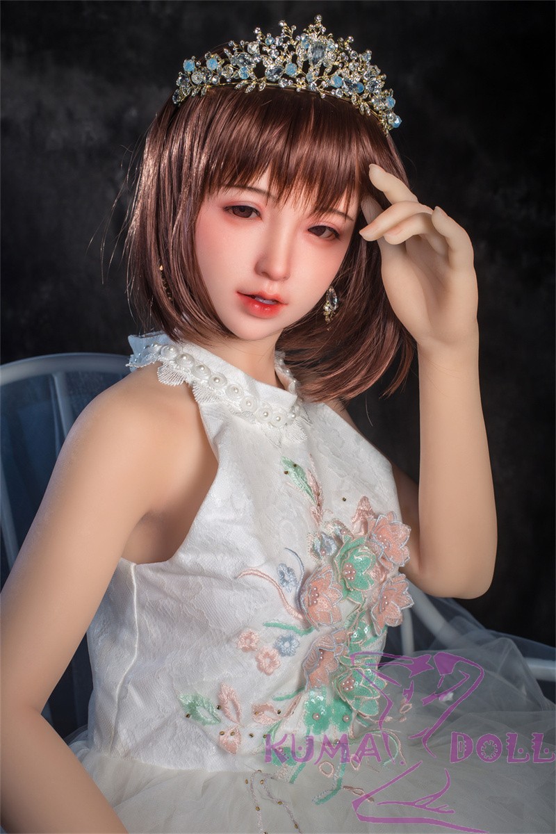 Sanhui Doll 145cm/4ft8 D-cup Silicone Sex Doll with Head #11-White dress