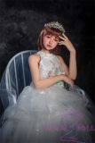 Sanhui Doll 145cm/4ft8 D-cup Silicone Sex Doll with Head #11-White dress