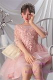 Sanhui Doll 145cm/4ft8 D-cup Silicone Sex Doll with Head #11-Pink dress