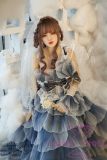 WM Doll TPE Material Sex Doll 164cm/5ft4 D-Cup with body makeup Head #455 - Blue Pleated Dress