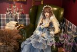 WM Doll TPE Material Sex Doll 164cm/5ft4 D-Cup with body makeup Head #455 - Blue Pleated Dress