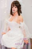 Real Girl Doll 148cm/4ft9 C-Cup TPE Sex Doll R65 head makeup selectable(Recommend you choose 157cm body)-White dress