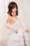Real Girl Doll 148cm/4ft9 C-Cup TPE Sex Doll R65 head makeup selectable(Recommend you choose 157cm body)-White dress