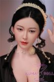 JY Doll TPE Material Love Doll 163cm/5ft3 E-Cup Silicone Head Muqing with body makeup-Black Dress