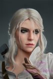 Game Lady Full silicone 168cm/5ft5 E-cup No.5 head with realistic makeup eyebrows and eyelashes implanted