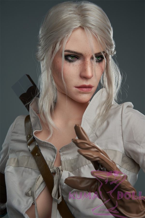 Game Lady Full silicone 168cm/5ft5 E-cup No.5 head with realistic makeup eyebrows and eyelashes implanted