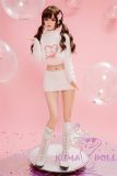 Bezlya Doll Cute love doll L2 head 149cm/4ft9 C-Cup silicone head + TPE material body material customized-Double Ponytail