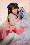 Bezlya Doll Cute love doll M head 4ft5 A-Cup silicone head + TPE material body material customized-Blue Bow Tie