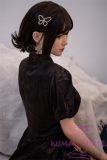 Bezlya Doll Full Silicone material Cute love doll N head 160cm/5ft3 B-Cup customized-Black Cheongsam