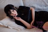 Bezlya Doll Full Silicone material Cute love doll N head 160cm/5ft3 B-Cup customized-Black Cheongsam
