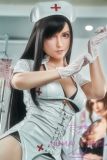 Game Lady Full silicone 168cm/5ft5 E-cup No.3& No.4 head with realistic makeup, eyebrows and eyelashes implanted-Nurse's uniform