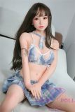 SHEDOLL Lolita type 148cm/4ft9 normal breast Coco head love doll body material customizable-Light blue swimsuit
