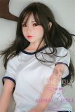 SHEDOLL Lolita type 148cm/4ft9 normal breast Coco head love doll body material customizable-White T-shirt