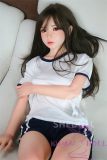 SHEDOLL Lolita type 148cm/4ft9 normal breast Coco head love doll body material customizable-White T-shirt