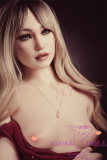 XNX Doll 160cm/5ft2 Small breast and nipple Silicone Sex Doll with R+S makeup Head X5 Gemma-Red nightdress