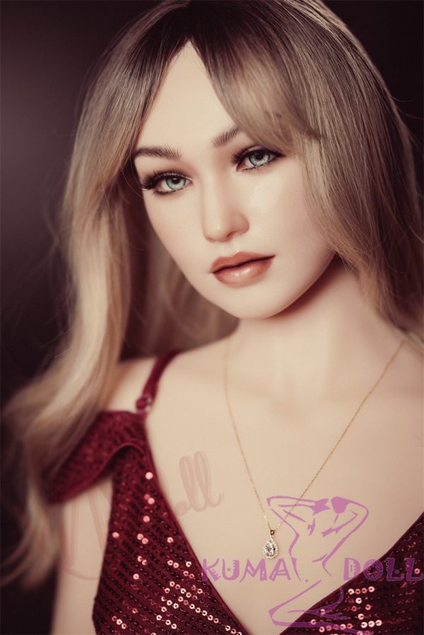 XNX Doll 160cm/5ft2 Small breast and nipple Silicone Sex Doll with R+S makeup Head X5 Gemma-Red nightdress