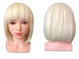 XNX Doll 160cm/5ft2 Small breast and nipple Silicone Sex Doll with R+S makeup Head X5 Gemma-Blue Nightdress