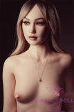 XNX Doll 160cm/5ft2 Small breast and nipple Silicone Sex Doll with R+S makeup Head X5 Gemma-Red nightdress