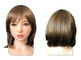XNX Doll 160cm/5ft2 Small breast and nipple Silicone Sex Doll with R+S makeup Head X5 Gemma-Blue Nightdress