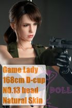 Game Lady Full silicone 168cm/5ft5 E-cup No.13 head with realistic makeup, eyebrows and eyelashes implanted-Nurse's uniform