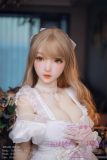 WM Doll TPE Material Sex Doll 164cm/5ft4 D-Cup with body makeup Head #443 - White Princess Dress