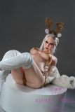 Game Lady Full silicone 168cm/5ft5 E-cup No.14 head Ciri from The Witcher 3: Wild Hunt with realistic makeup-Reindeer costume