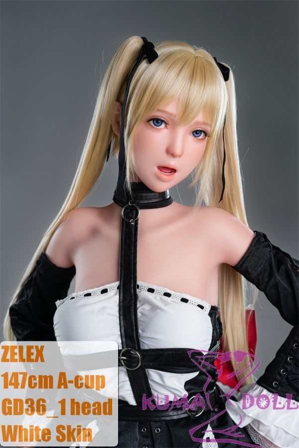 WAXDOLL Full silicone sex doll 147cm/4ft8 A-cup # GD36_1 head with Opening Jaw -Common expressions