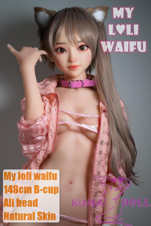 MLW doll Loli Sex Doll 148cm/4ft8 B-cup Ali Hard Silicone material head (makeup selectable) with TPE body