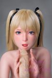 WAXDOLL Full silicone sex doll 147cm/4ft8 A-cup # GD36_2 head with Opening Jaw - Climax expression