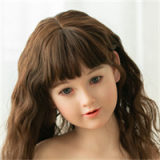 WAXDOLL Full silicone sex doll 120cm/3ft9 AA-cup #G34 head with realistic body makeup- Skin Color Natural