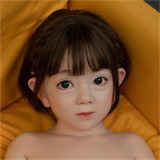 WAXDOLL Full silicone sex doll 120cm/3ft9 AA-cup #G34 head with realistic body makeup- Skin Color Natural