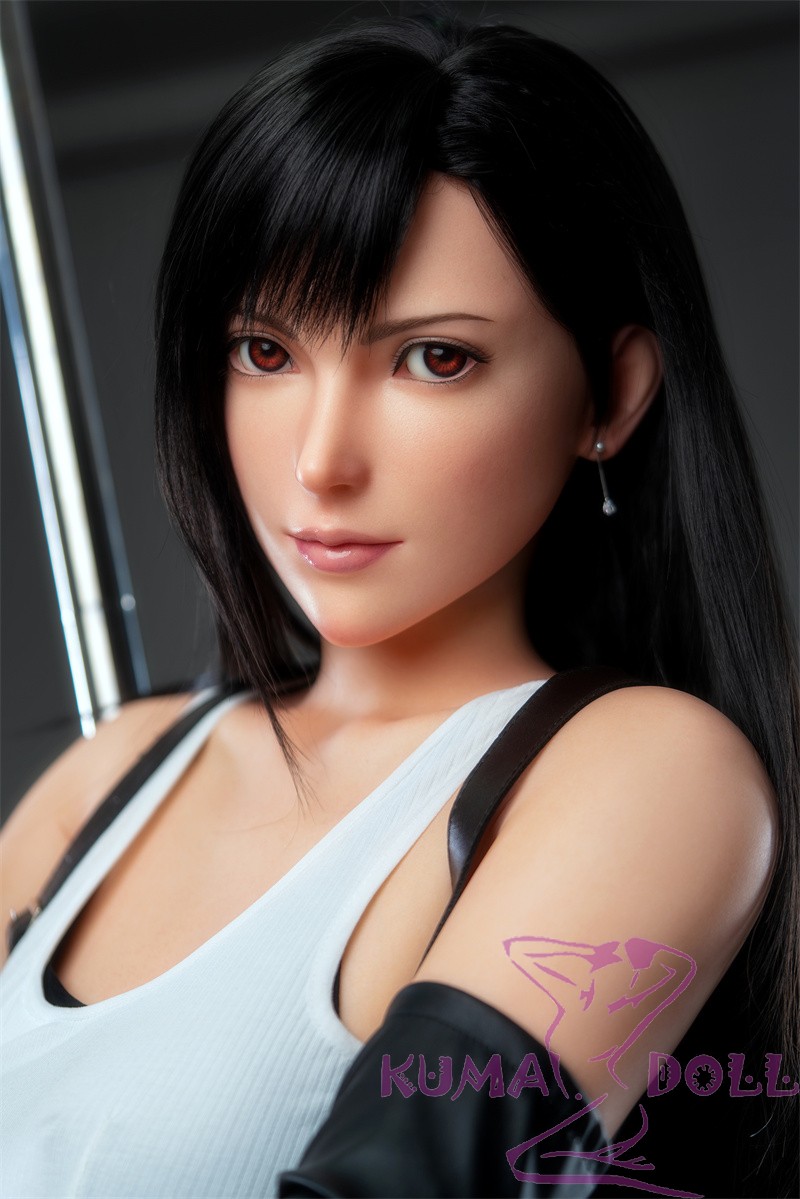 Game Lady Full silicone 168cm/5ft5 E-cup No.15-1 Tifa Lockhart From Final Fantasy VII Remake(FF7) head with realistic makeup, eyebrows and eyelashes implanted-Nurse's uniform