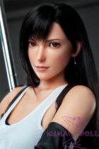 Game Lady Full silicone 168cm/5ft5 E-cup No.15-1 Tifa Lockhart From Final Fantasy VII Remake(FF7) head with realistic makeup, eyebrows and eyelashes implanted-Nurse's uniform