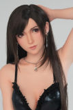 Game Lady Full silicone 168cm/5ft5 E-cup No.15-1 Tifa Lockhart From Final Fantasy VII Remake(FF7) head with realistic makeup, eyebrows and eyelashes implanted-Nurse's uniform