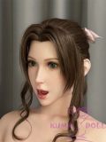Game Lady Full silicone 168cm/5ft5 E-cup No.4 Aerith Gainsborough from Final Fantasy VII Remake(FF7) soft silicone version with realistic makeup