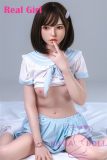 Real Girl Doll 148cm/4ft9 A-Cup Silicone Sex Doll D3 Soft Silicone head with oral function and mouth open/close function