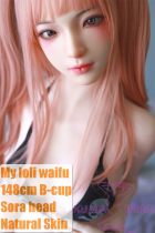 MLW doll Loli Sex Doll 148cm/4ft8 B-cup Sora Hard Silicone material head with craftman makeup(makeup selectable)