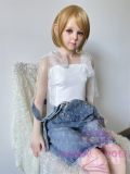 MLW doll Loli Full Silicone Sex Doll 138cm/4ft5 AA-cup #54 Alice Hard Silicone material head with normal makeup(makeup selectable)