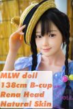 MLW doll Loli Full Silicone Sex Doll 138cm/4ft5 B-cup #24 Rena Hard Silicone material head with normal makeup(makeup selectable)